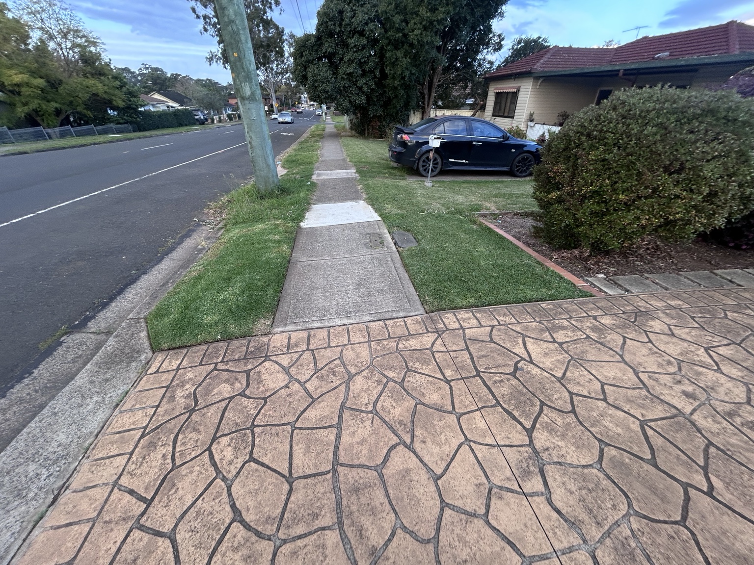 Neat front lawn and nature strip